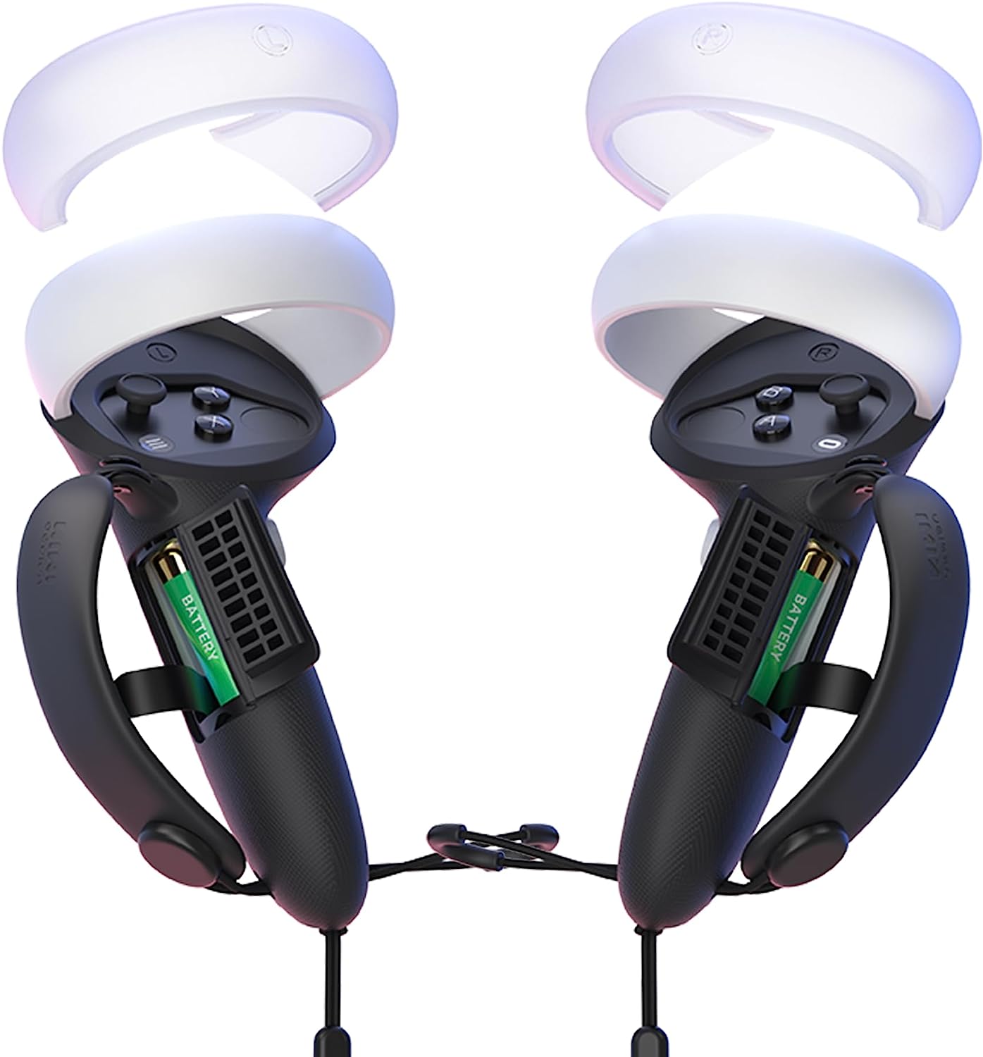 Kiwi Design Extended Controller Grips Compatible with Quest 2 Black