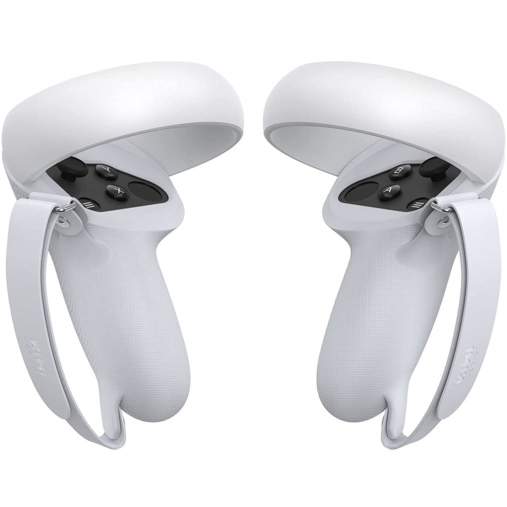 Kiwi Design Knuckle Grips Cover Compatible with Quest 2 Accessories White