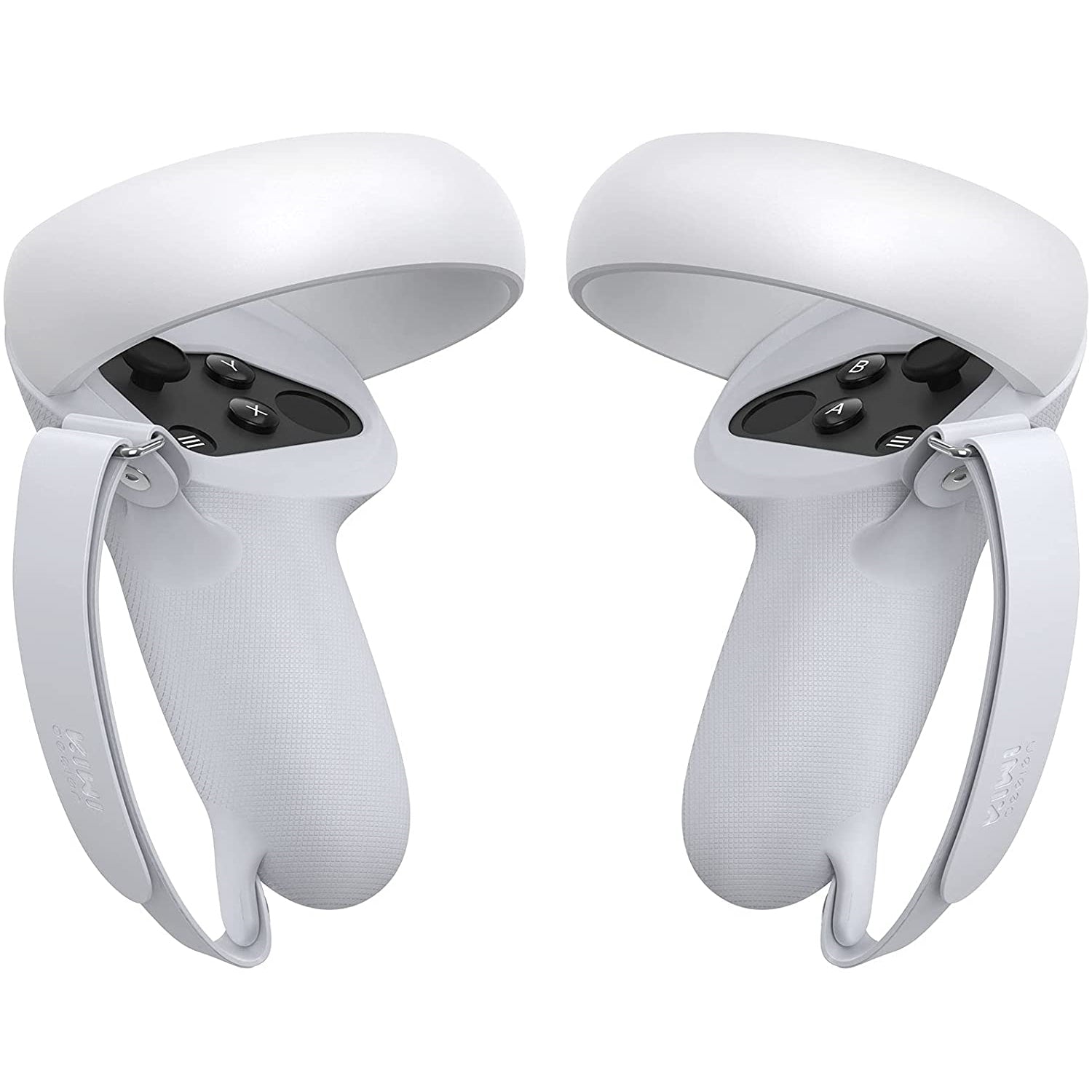 Kiwi Design Knuckle Grips Cover Compatible with Quest 2 Accessories White