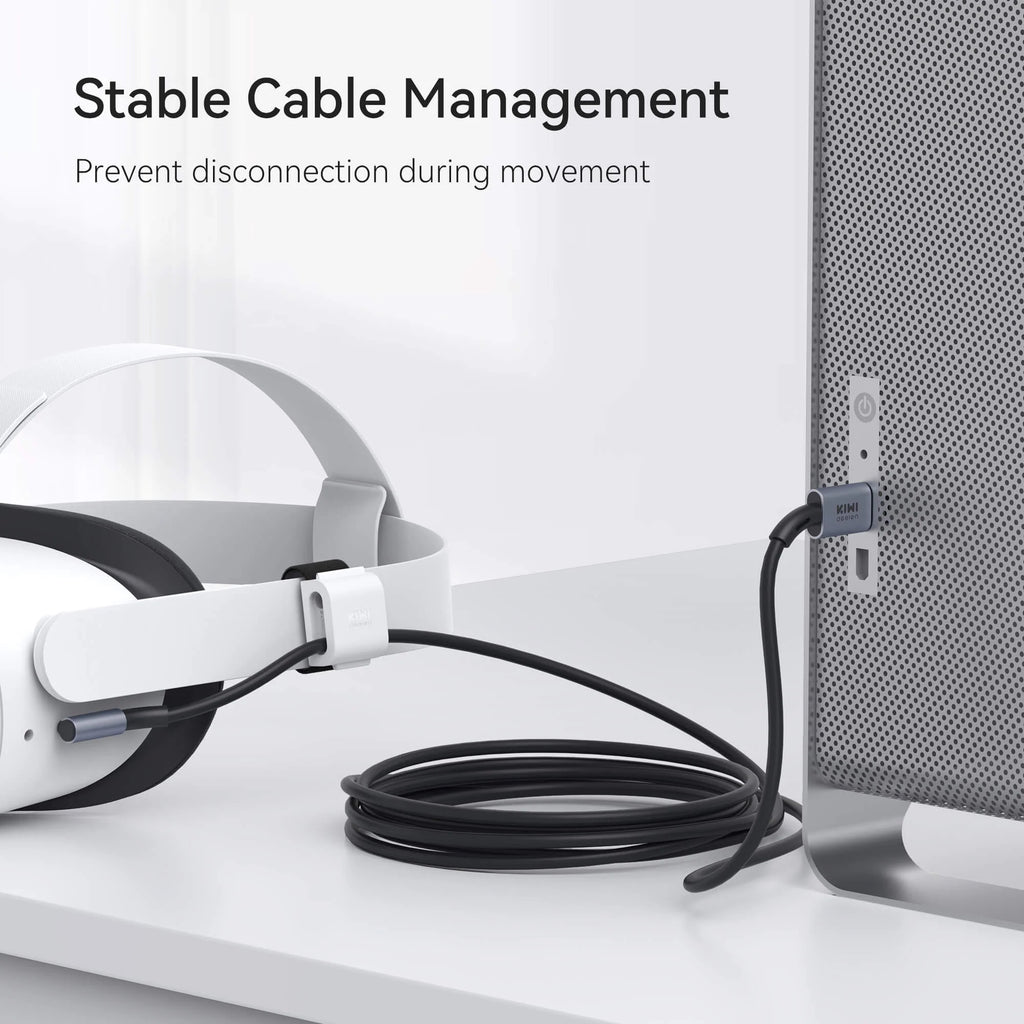 Kiwi Design Link Cable 16FT Compatible with Quest 2, with Cable Clip Accessories