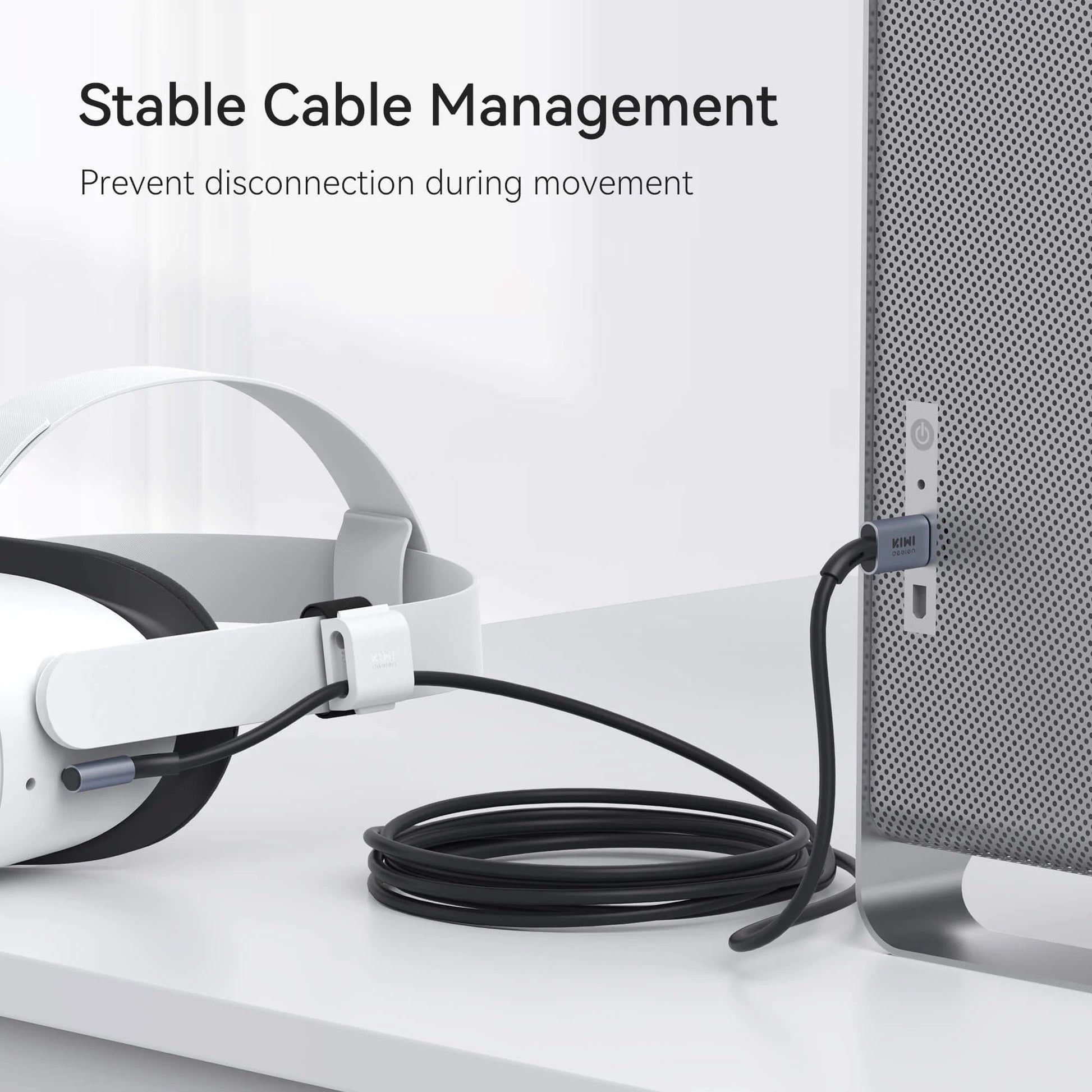 Kiwi Design Link Cable 16FT Compatible with Quest 2, with Cable Clip Accessories
