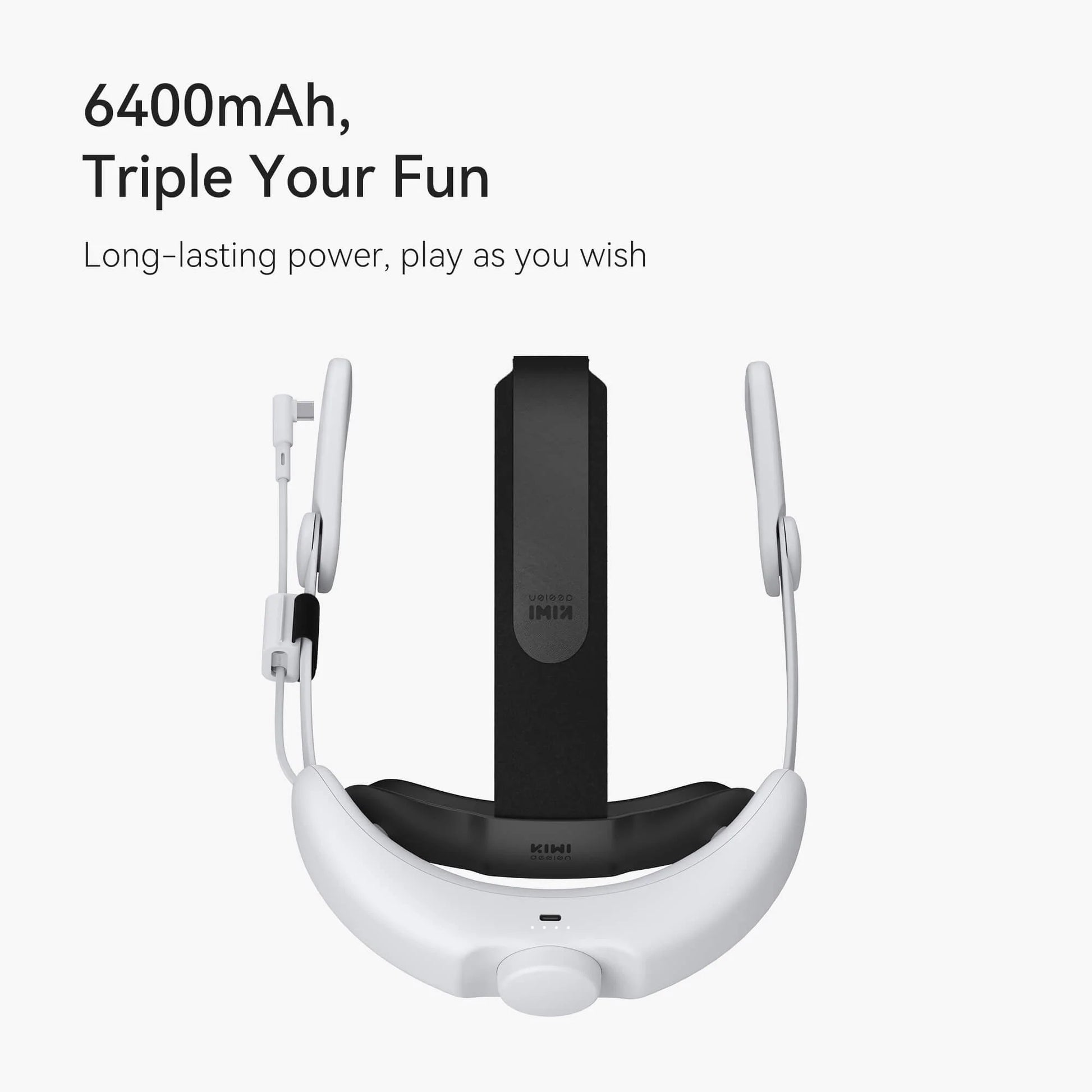 Kiwi Design Battery Head Strap Compatible with Quest 2