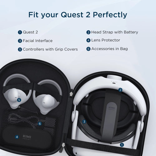 Kiwi Design Carrying Case Compatible with Quest 2