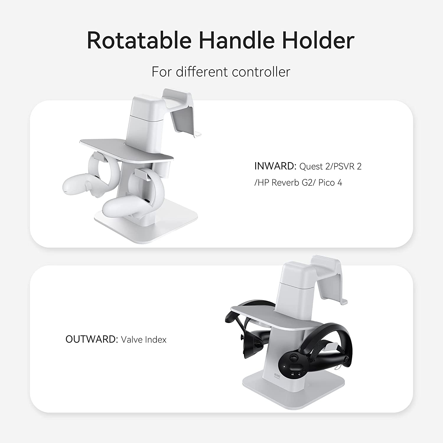 Kiwi Design VR Stand Compatible with Quest 2/Quest 1 White