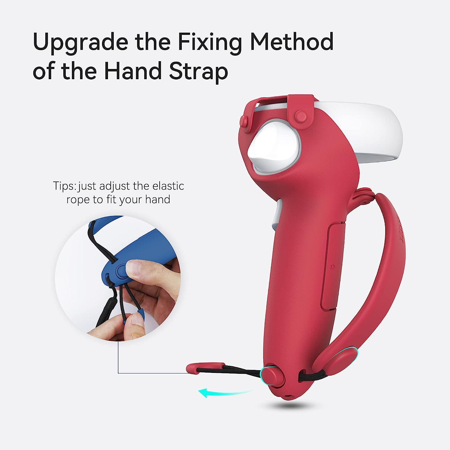 Kiwi Design Extended Controller Grips Compatible with Quest 2 Red/Blue