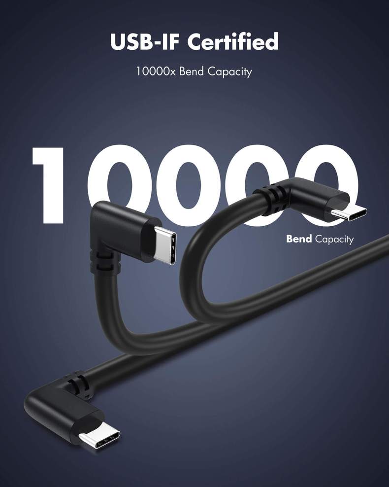 Kiwi Design Oculus Link Cable for Meta, HTC Vive, Pico, Black