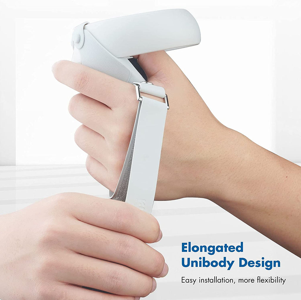 Kiwi Design Knuckle Grips Cover Compatible with Quest 2 Accessories White