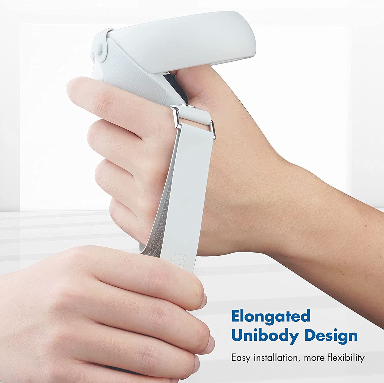 Kiwi Design Knuckle Grips Cover Compatible with Quest 2 Accessories White