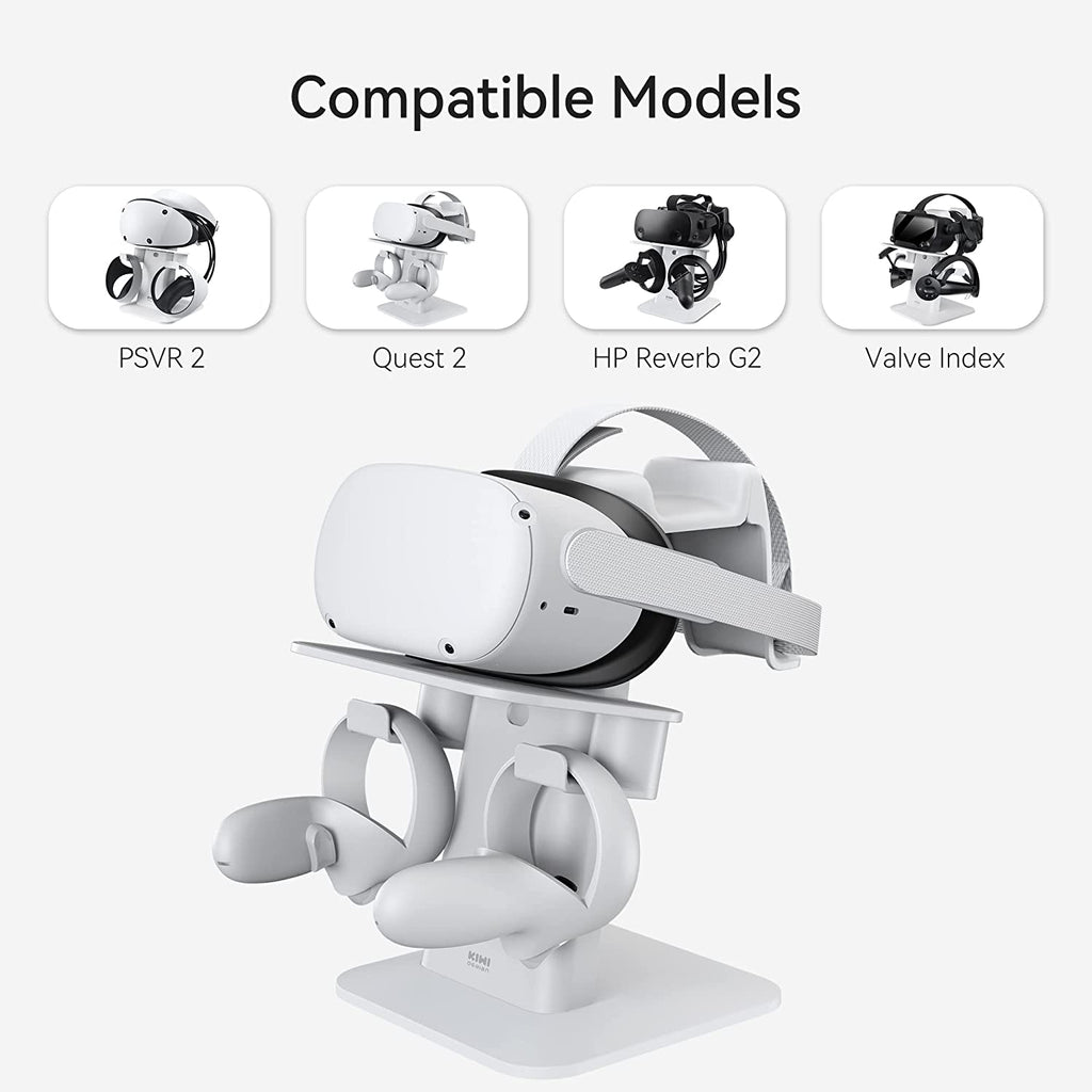 Kiwi Design VR Stand Compatible with Quest 2/Quest 1 White
