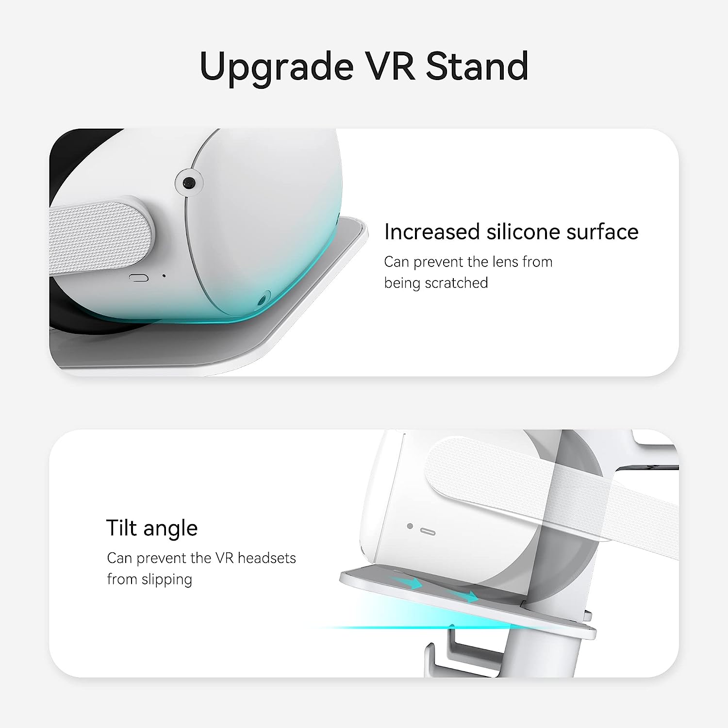 Kiwi Design VR Stand Compatible with Quest 2/Quest 1 White