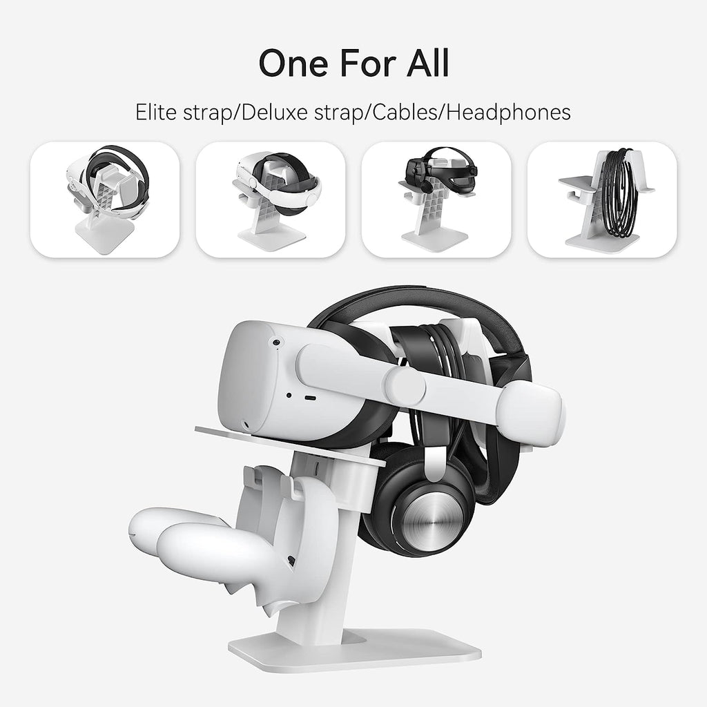 Kiwi Design VR Stand Compatible with Quest 2/Quest 1 White