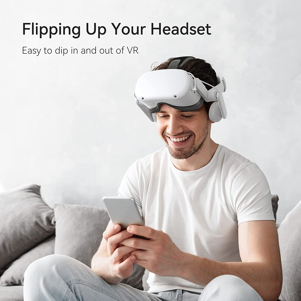 Kiwi Design On-Ear Audio Head Strap Compatible with Quest 2