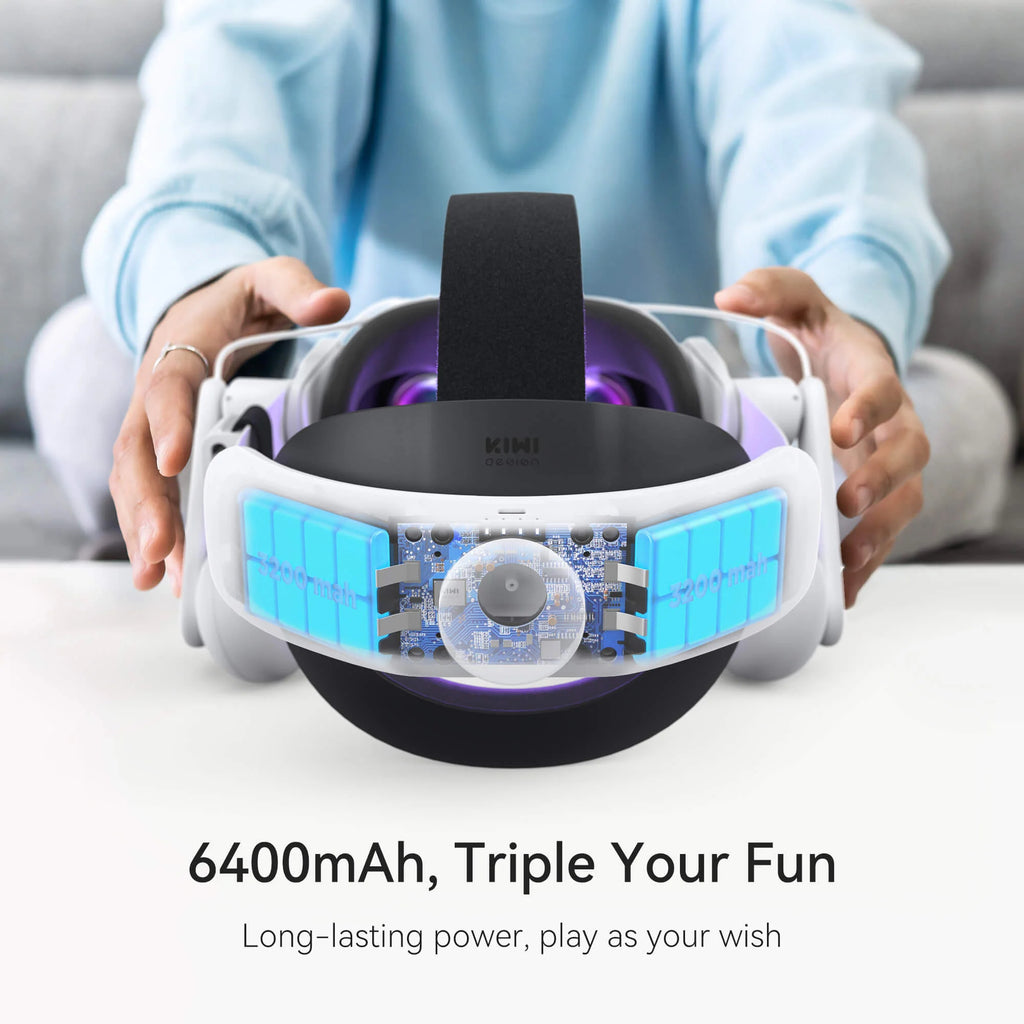 Kiwi Design Comfort Battery Audio Head Strap Compatible with Quest 2