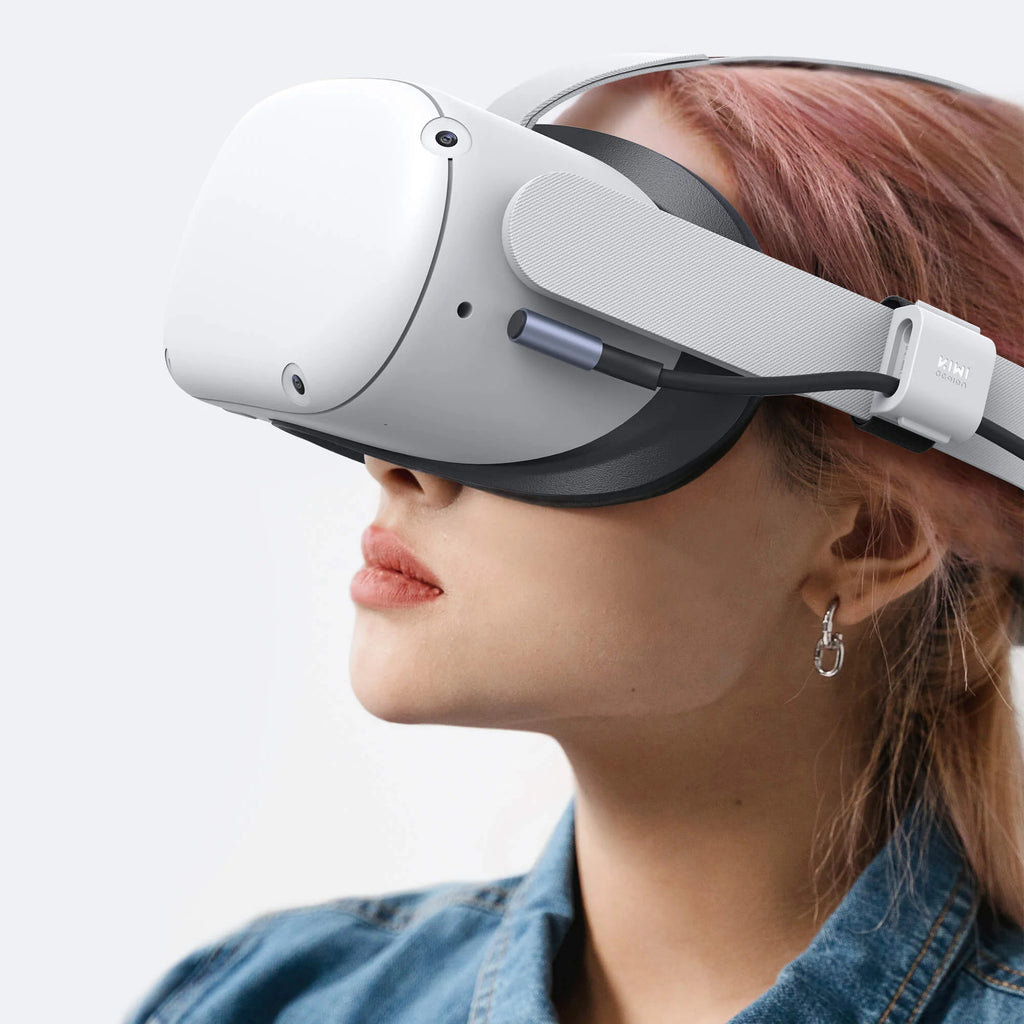 Kiwi Design Link Cable 16FT Compatible with Quest 2, with Cable Clip Accessories