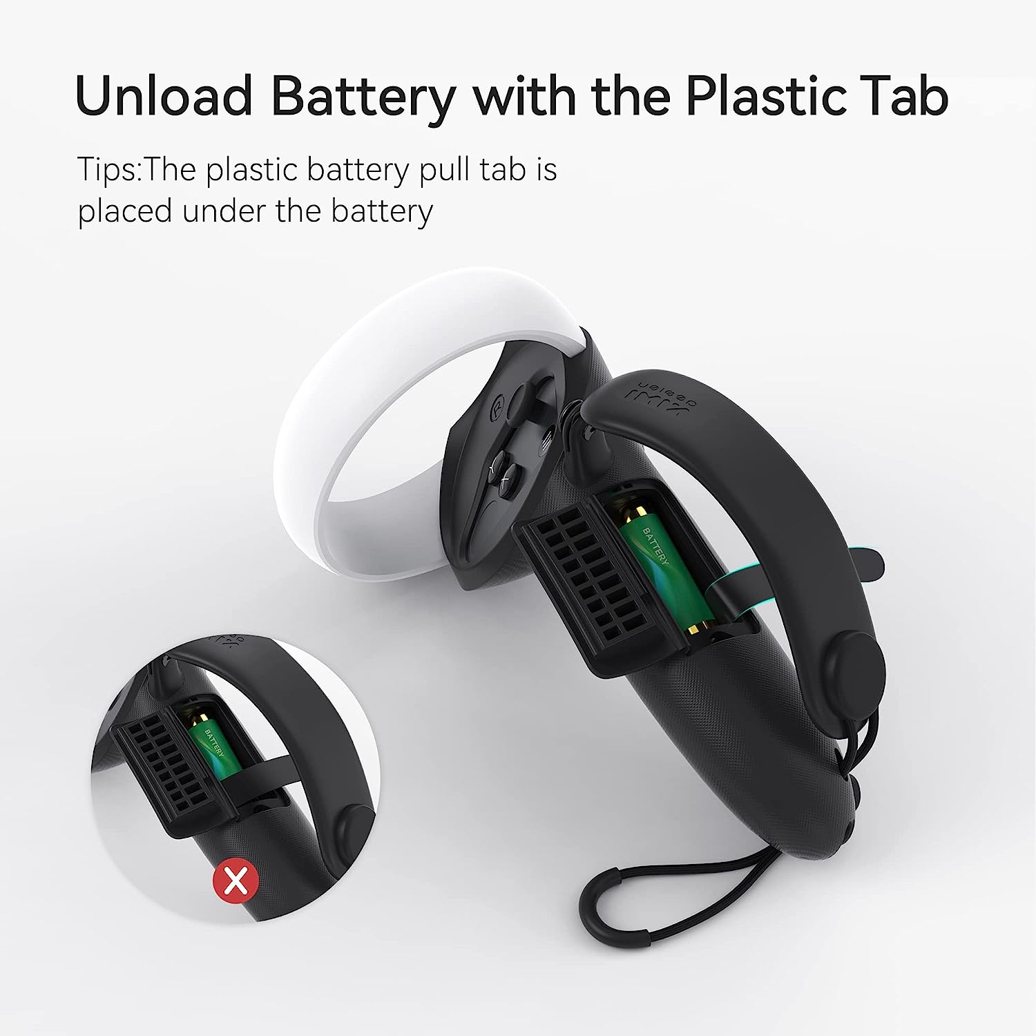 Kiwi Design Extended Controller Grips Compatible with Quest 2 Black