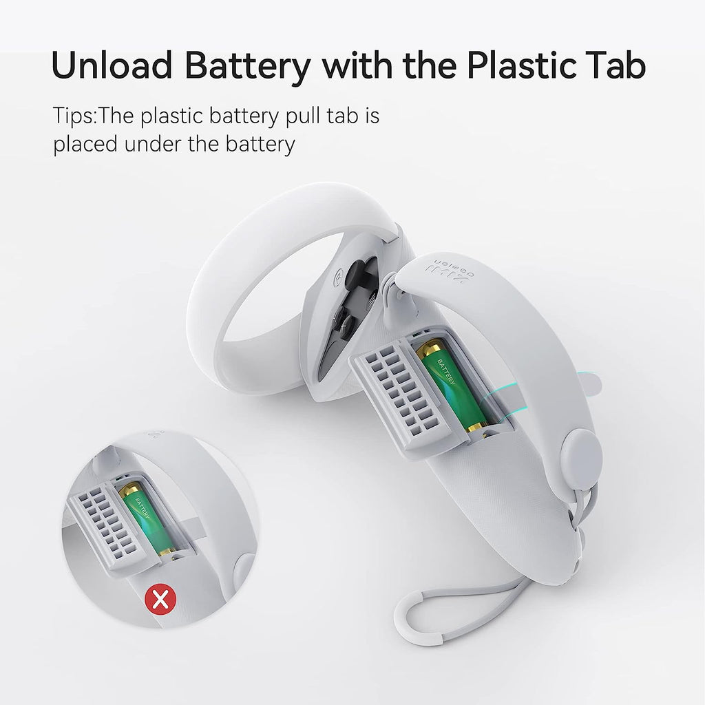 Kiwi Design Extended Controller Grips Compatible with Quest 2 White