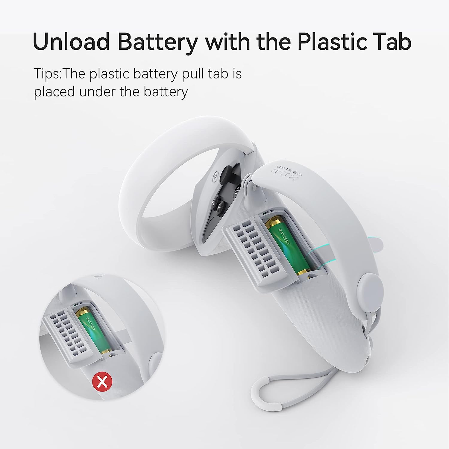 Kiwi Design Extended Controller Grips Compatible with Quest 2 White