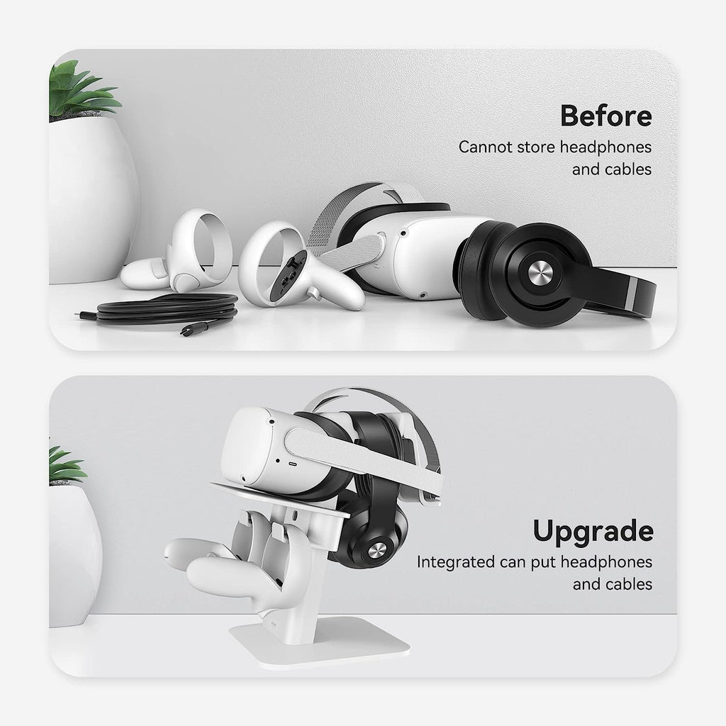 Kiwi Design VR Stand Compatible with Quest 2/Quest 1 White