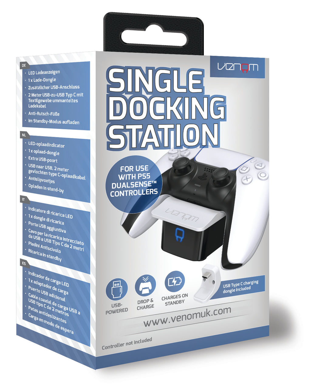 Venom PS5 Controller Charger Docking Station - White - VS5000