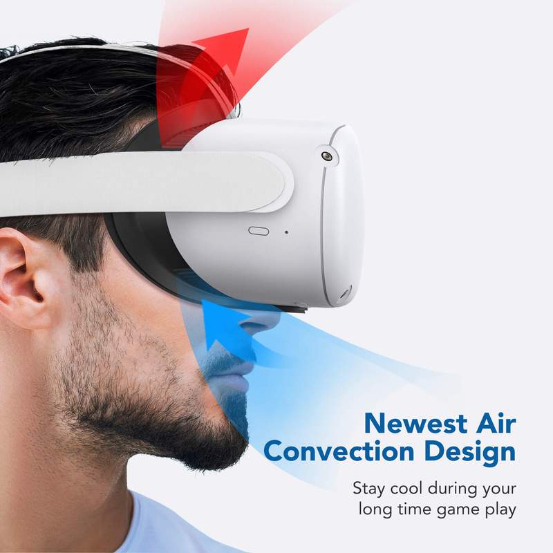 Kiwi Design Facial Interface Compatible with Quest 2 Black