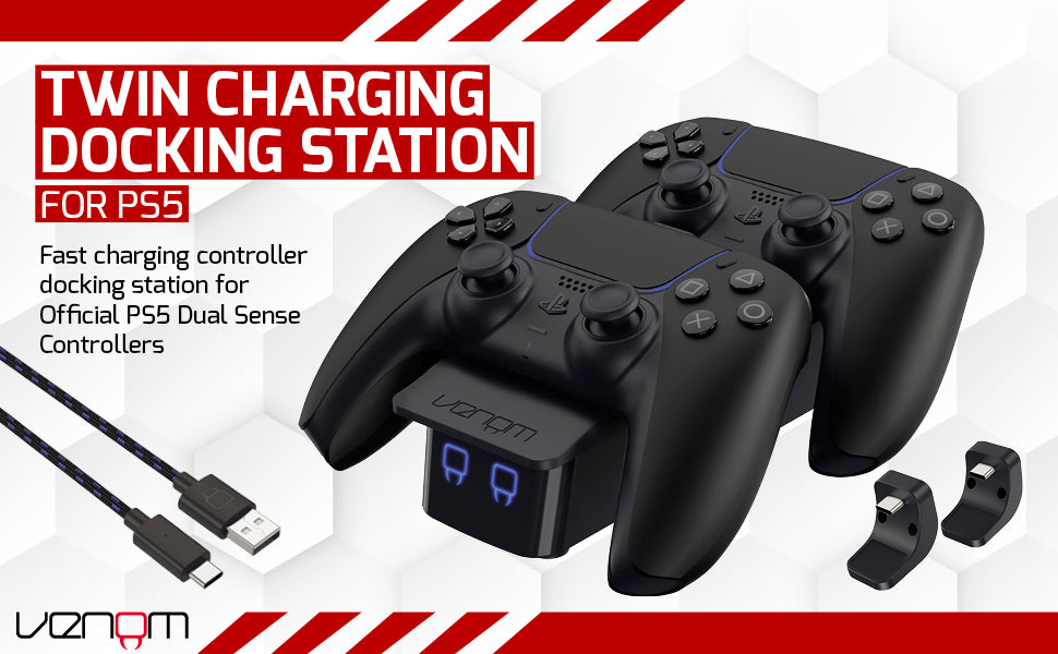 Venom PS5 Controller Twin Docking Station - Black VS5007