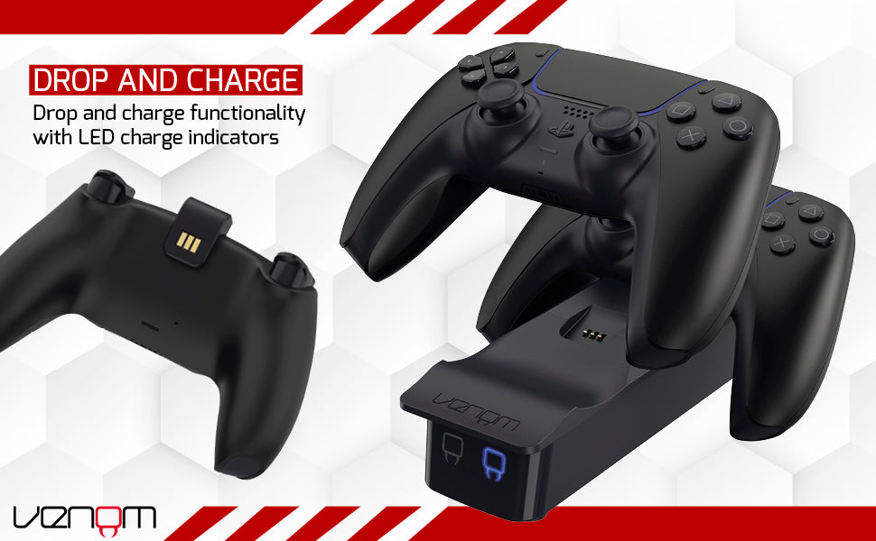 Venom PS5 Controller Twin Docking Station - Black VS5007