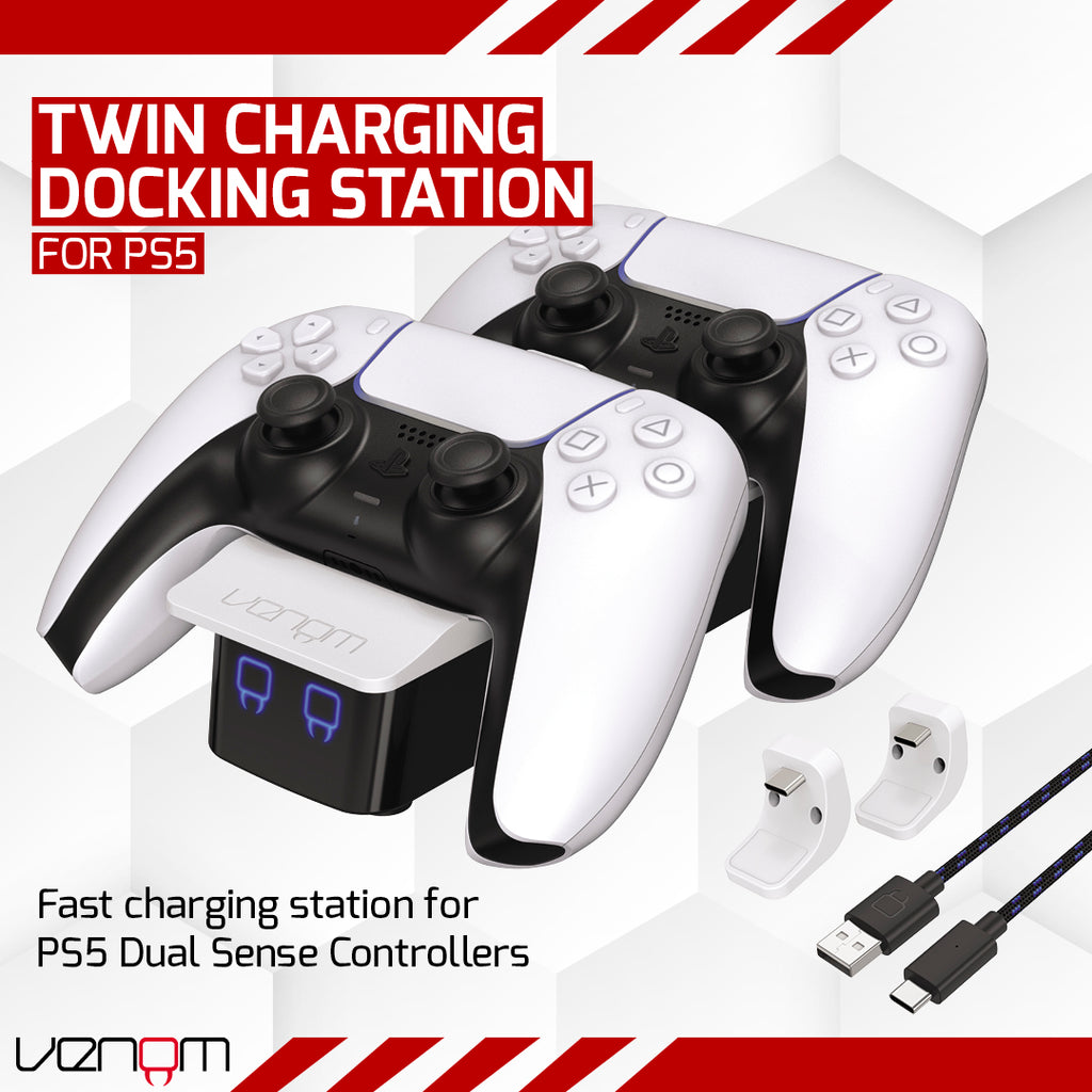 Venom PS5 Controller Twin Docking Station - White VS5001