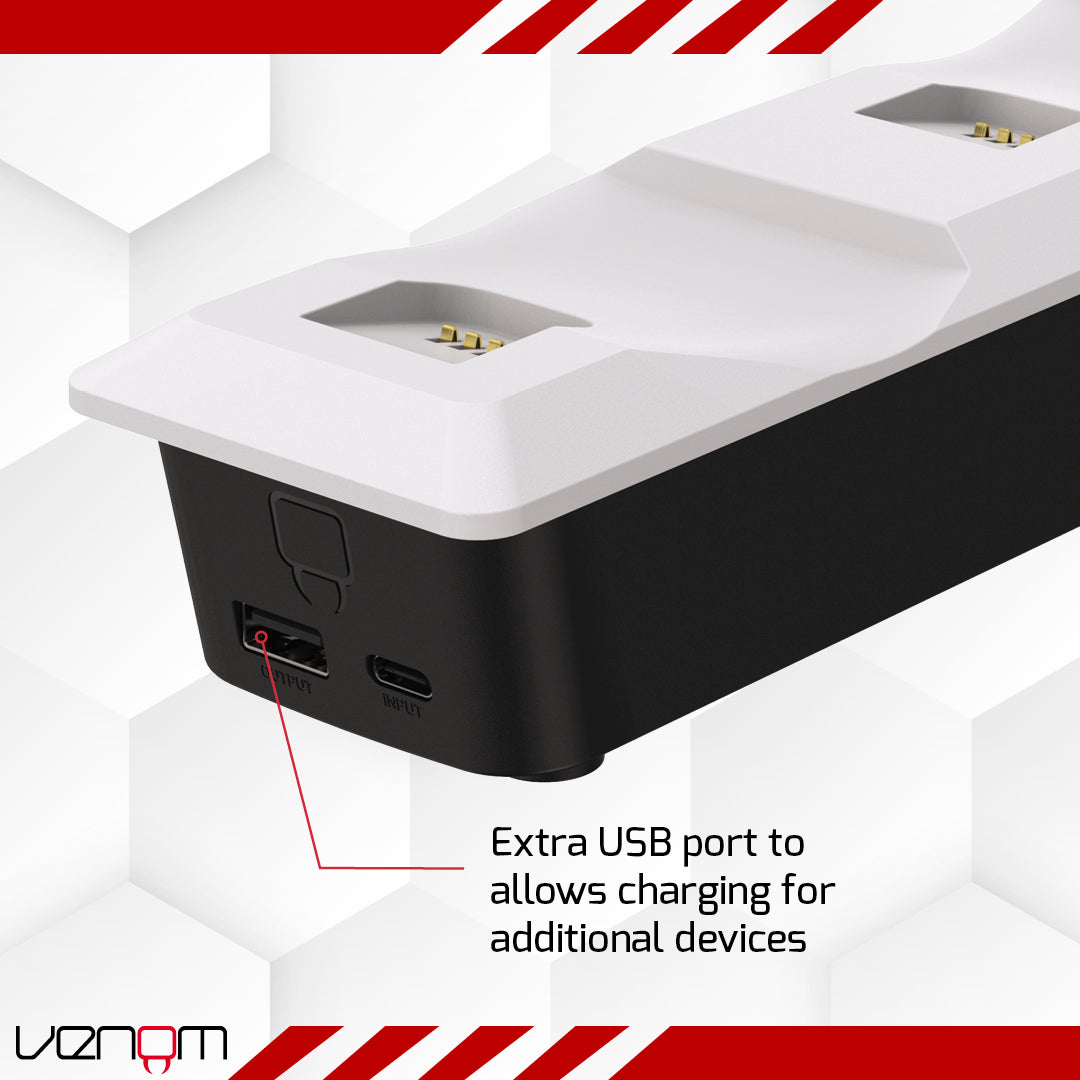 Venom PS5 Controller Twin Docking Station - White VS5001
