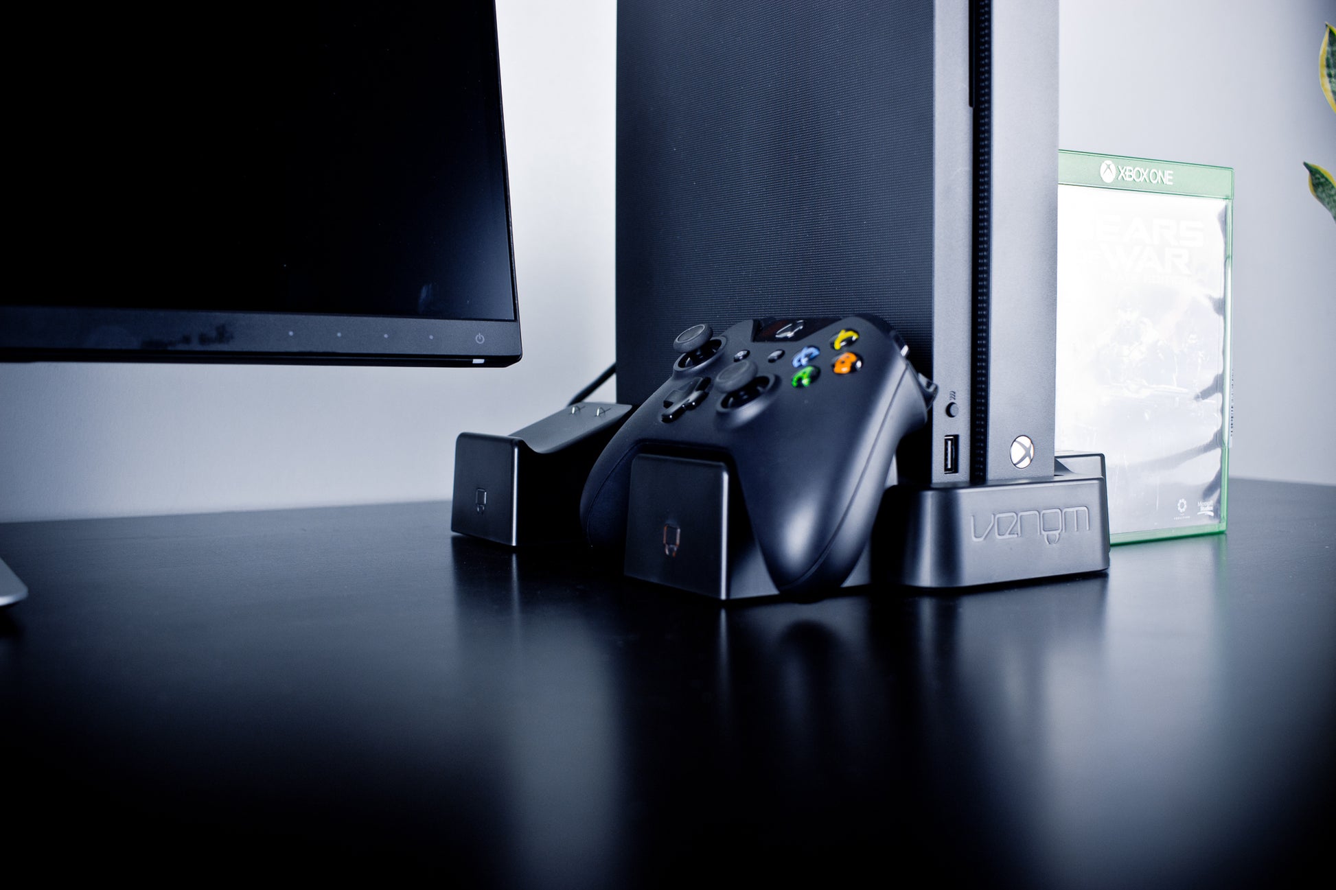 Venom Vertical Stand Compatible with Xbox One, Xbox One S, Dual Controller Vertical Charging Docking Station for Xbox One, Xbox One S, Special Edition and Elite Controllers with Batteries