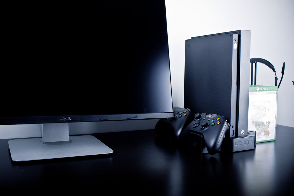 Venom Vertical Stand Compatible with Xbox One, Xbox One S, Dual Controller Vertical Charging Docking Station for Xbox One, Xbox One S, Special Edition and Elite Controllers with Batteries