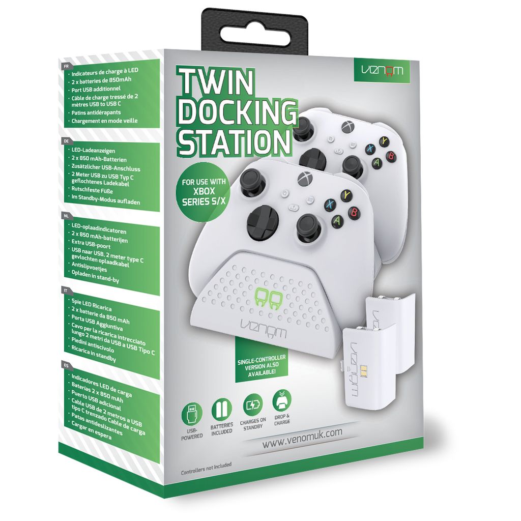 Venom Xbox Charging Dock with Rechargeable Battery Packs for Series X / S / One