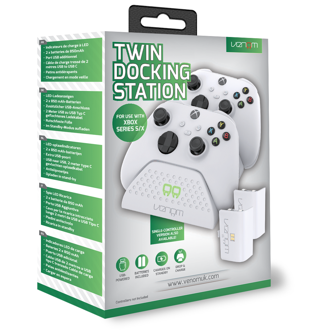 Venom Xbox Charging Dock with Rechargeable Battery Packs for Series X / S / One