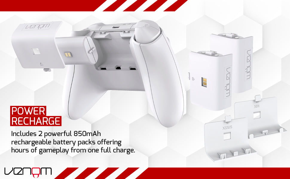 Venom Xbox Charging Dock with Rechargeable Battery Packs for Series X / S / One