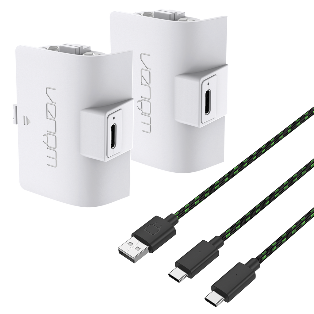 Venom High Capacity 1100mAh Rechargeable Battery Twin Pack - White (Xbox X/S)