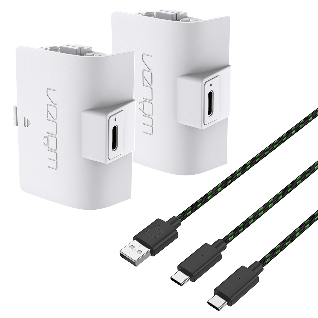 Venom High Capacity 1100mAh Rechargeable Battery Twin Pack - White (Xbox X/S)