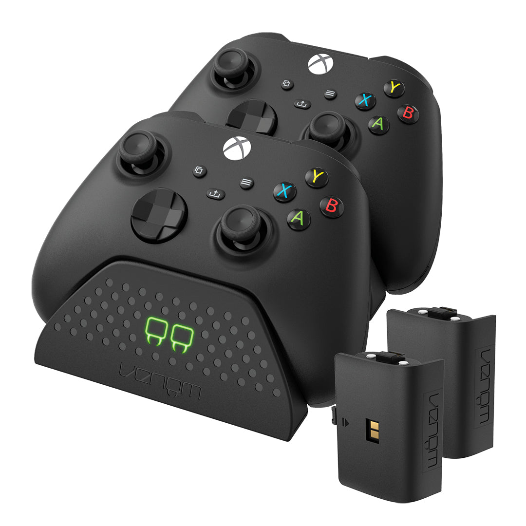 Venom Twin Charging Dock with 2 x Rechargeable Battery Packs - Black (Xbox)