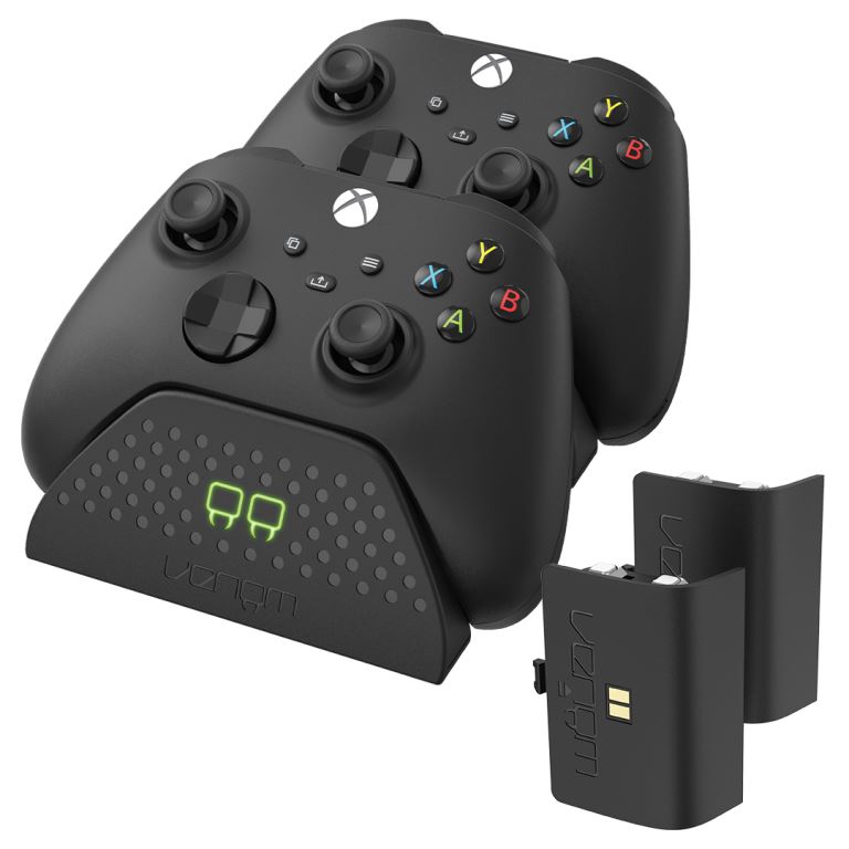Venom Twin Charging Dock with 2 x Rechargeable Battery Packs - Black (Xbox)