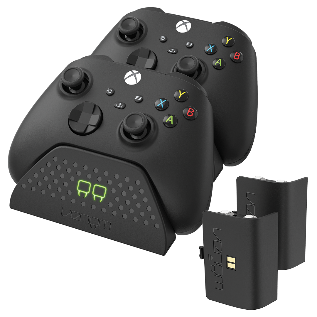 Venom Twin Charging Dock with 2 x Rechargeable Battery Packs - Black (Xbox)
