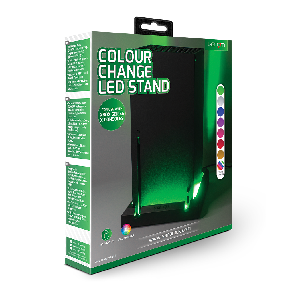 Venom Multi-Colour LED Light-up Console Stand (Xbox Series X)