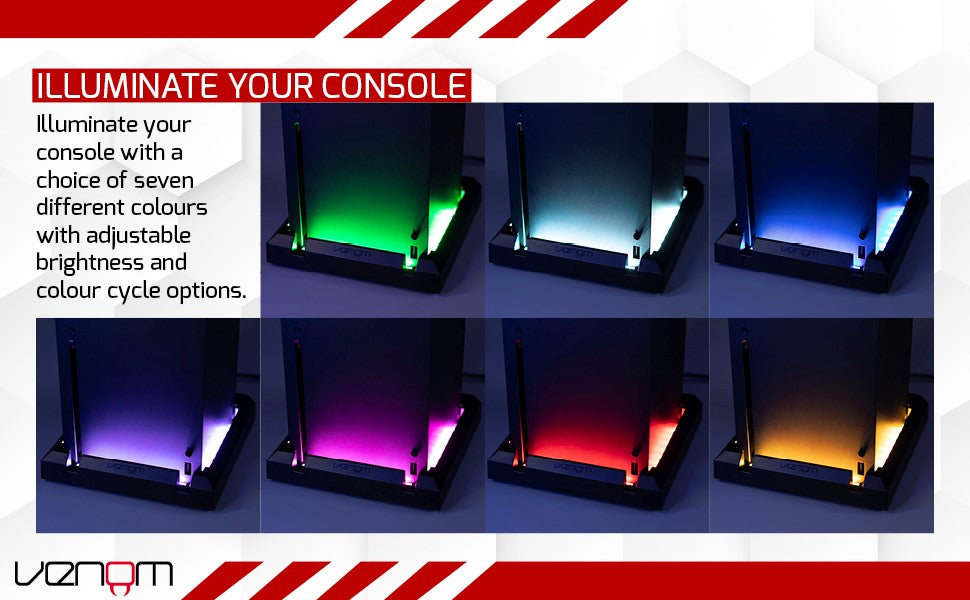 Venom Multi-Colour LED Light-up Console Stand (Xbox Series X)