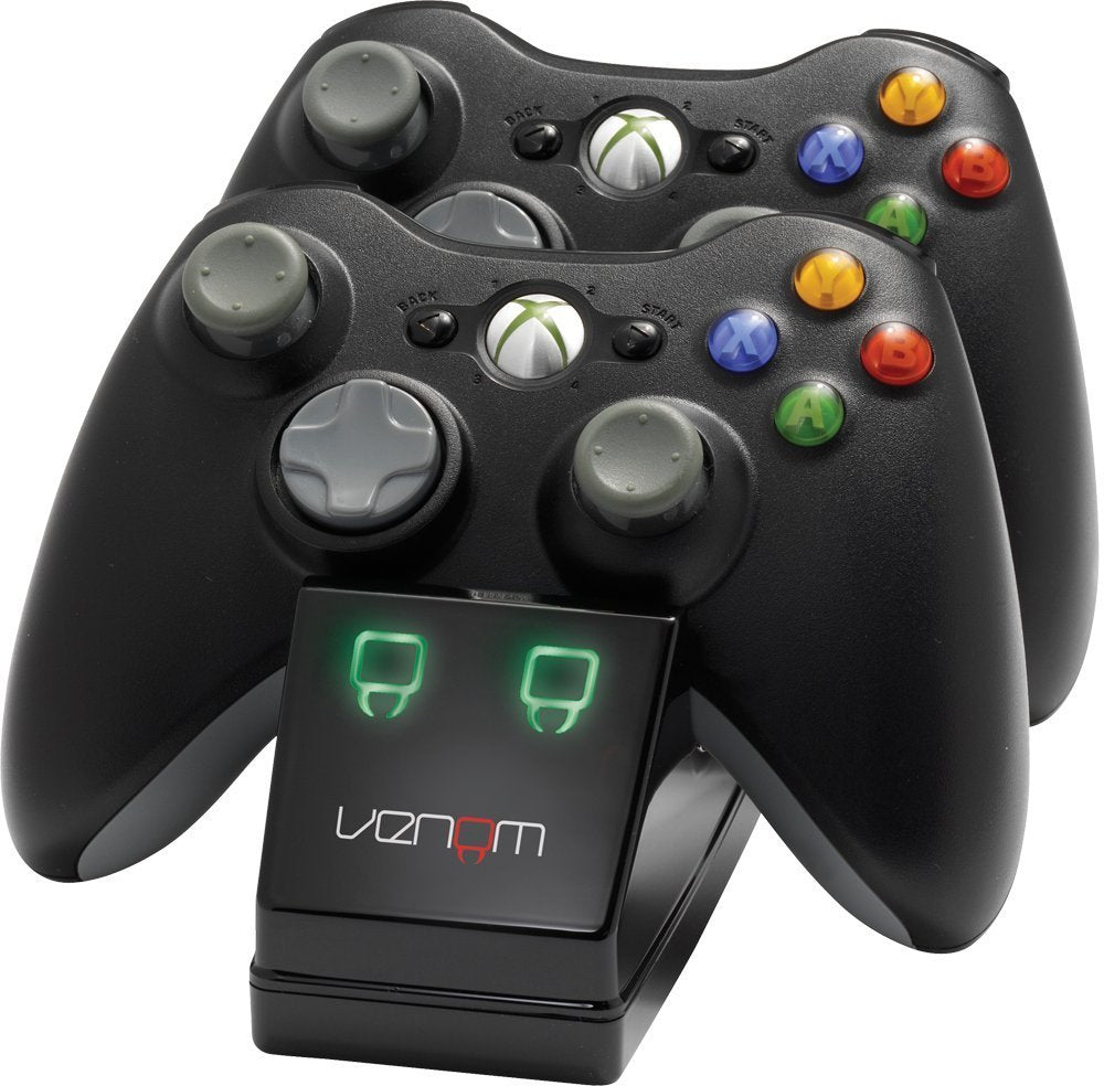 Venom Xbox 360 Twin Docking Station with 2 x Rechargeable Battery Packs: Black (Xbox 360)