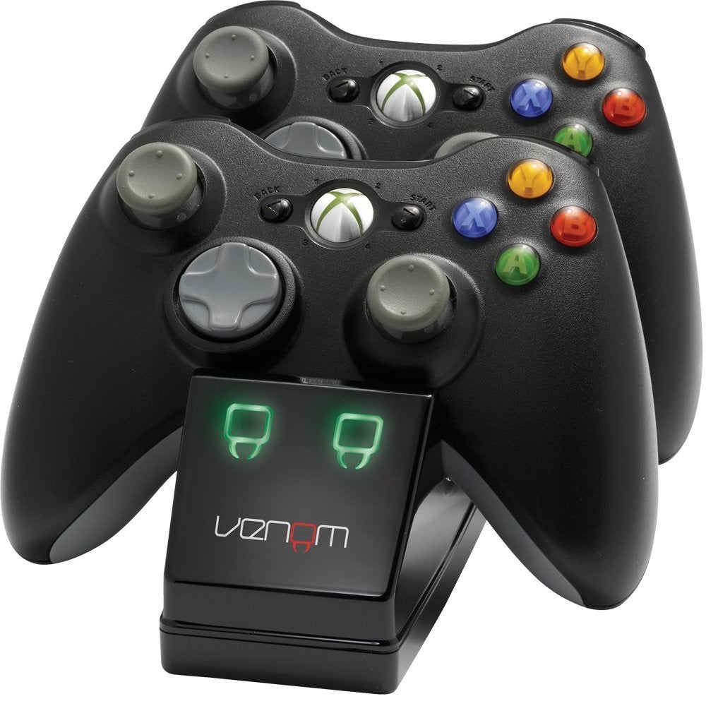 Venom Xbox 360 Twin Docking Station with 2 x Rechargeable Battery Packs: Black (Xbox 360)