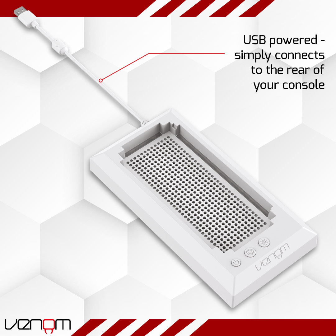 Venom Multi-Color LED RGB Light-up Console Stand- White (Xbox Series X) VS3510