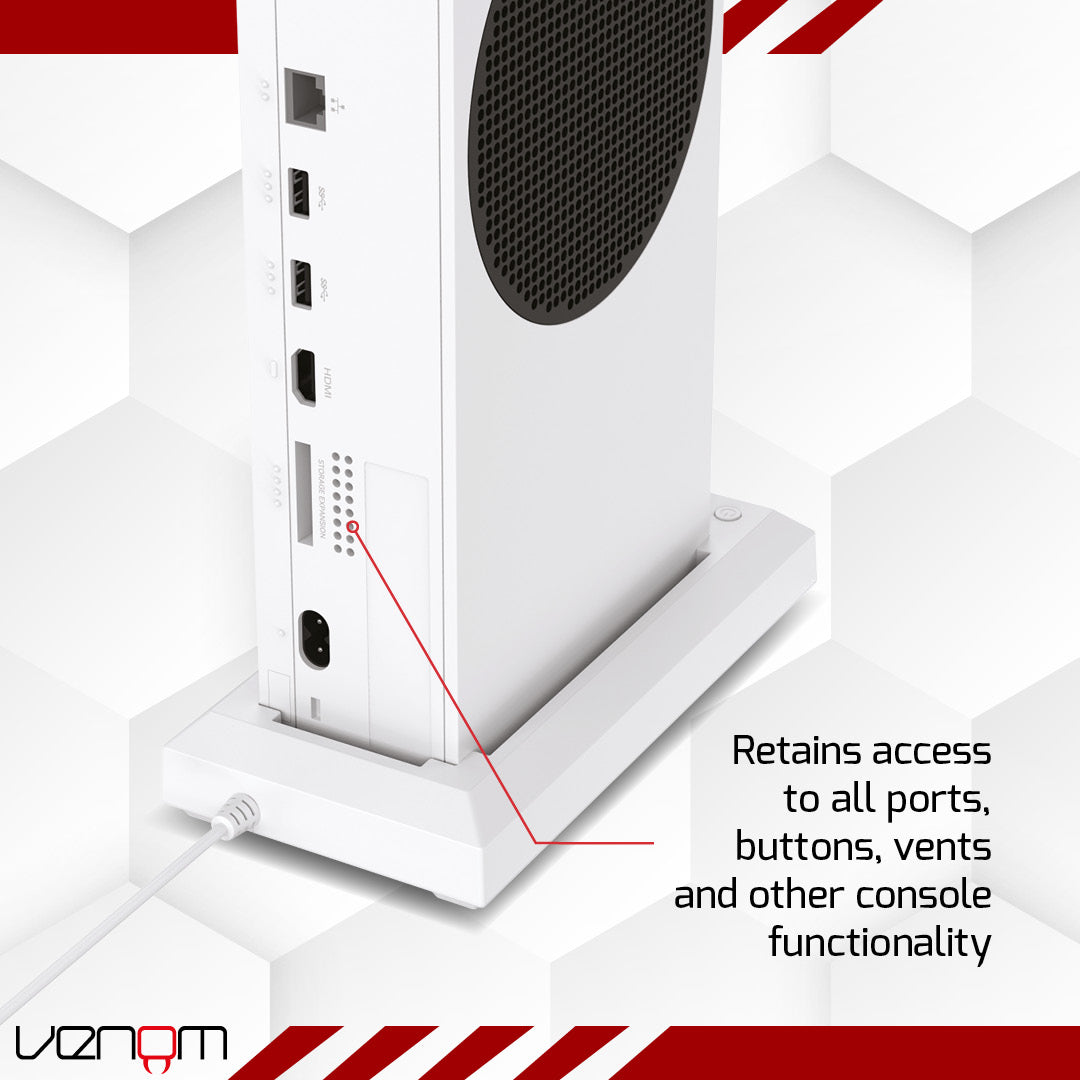 Venom Multi-Color LED RGB Light-up Console Stand- White (Xbox Series X) VS3510