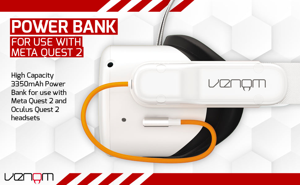 Venom Meta Quest 2 Headset 3350mAh Clip-On Power Bank VS4205