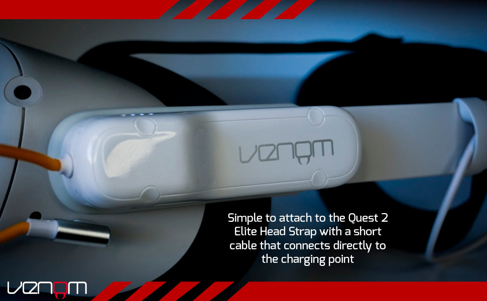 Venom Meta Quest 2 Headset 3350mAh Clip-On Power Bank VS4205