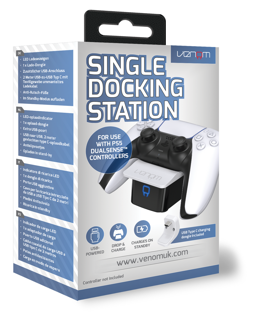 Venom PS5 Controller Charger Docking Station - White - VS5000