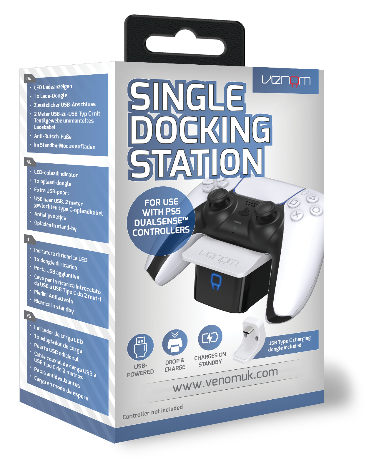 Venom PS5 Controller Charger Docking Station - White - VS5000