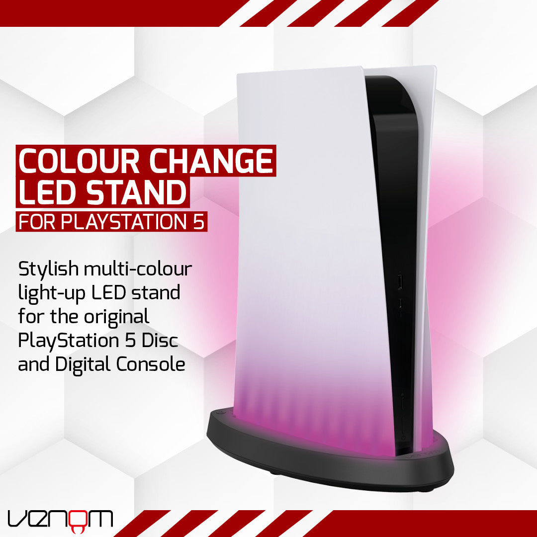 Venom Color Change LED RGB Stand for PS5 VS5005