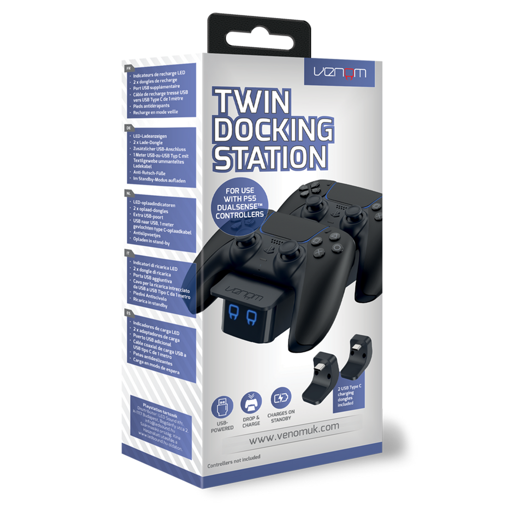 Venom PS5 Controller Twin Docking Station - Black VS5007